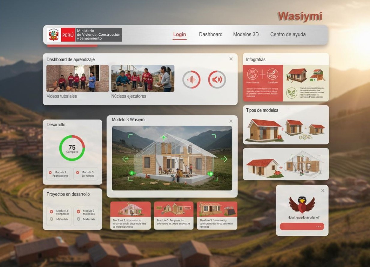 Optimización del proceso de asistencia técnica y capacitación mediante el uso de Inteligencia Artificial para los beneficiarios del Programa de Vivienda Rural Wasiymi