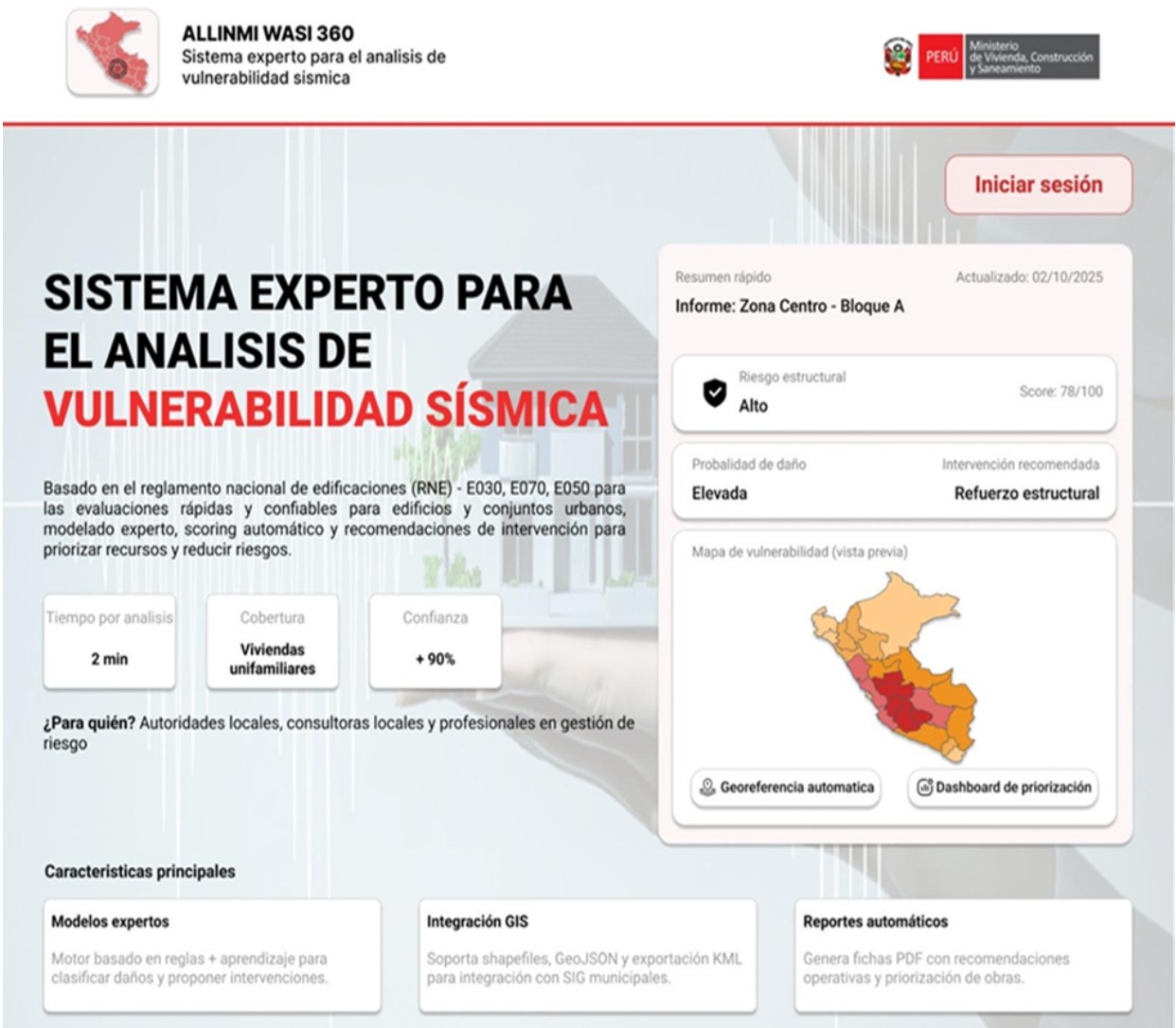 Sistema Experto para Evaluar Vulnerabilidad Sísmica en Viviendas Unifamiliares con Enfoque en su Formalización Constructiva